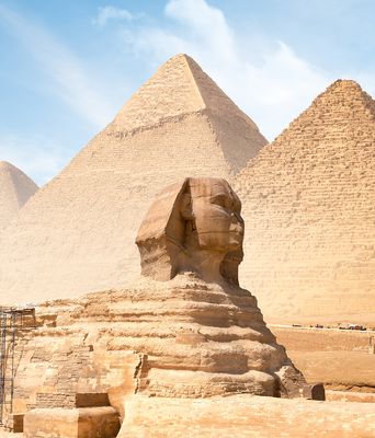 Pyramiden von Gizeh bei Kairo in Ägypten