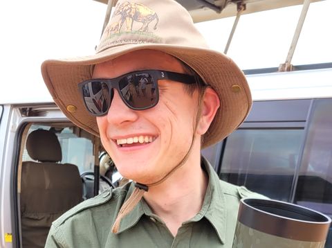 Chronist Maximilian auf einer Safari in Kenia
