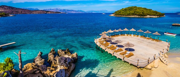 Ksamil-Strand in Albanien