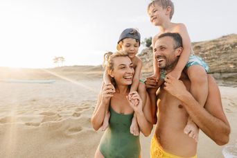 Familie am Strand