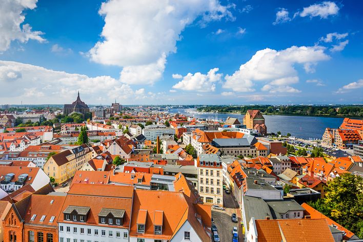 Luftaufnahme von Rostock