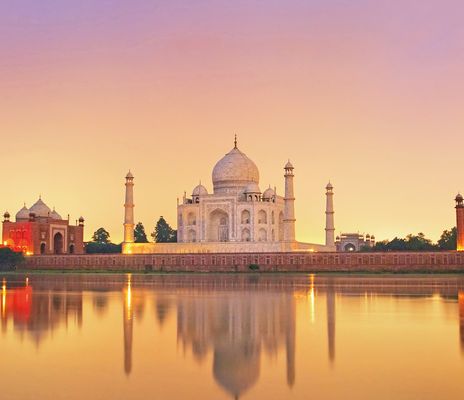 Taj Mahal bei Sonnenuntergang