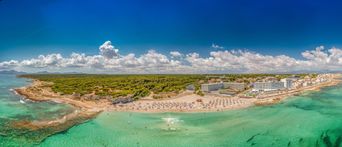 Luftaufnahme von Strand auf Mallorca