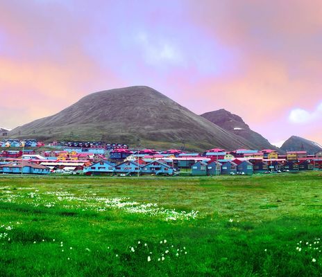 Blick auf die Landschaft in Spitzbergen