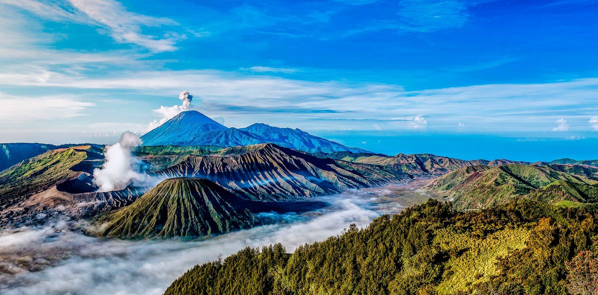 Blick auf Mount Bromo