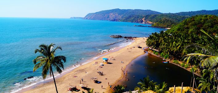 Strand von Goa in Indien
