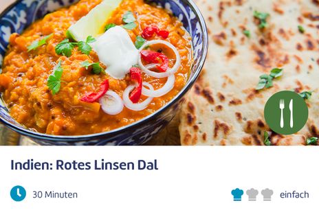 Indien: Rotes Linsen Dal