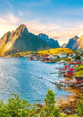 Landschaft in den Lofoten in Norwegen