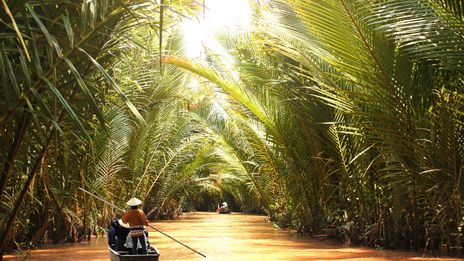 Boot im Mekong-Delta