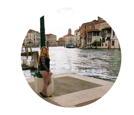 Mitarbeiterin Monique erkundet Venedig, Italien