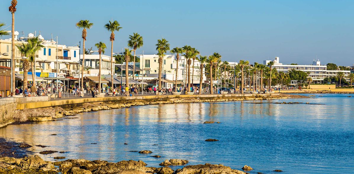 Strandpromenade in Paphos auf Zypern