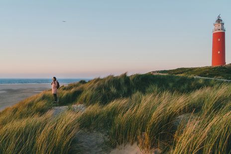Frau auf der Insel Texel