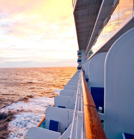 Kreuzfahrtschiff Blick aufs Meer