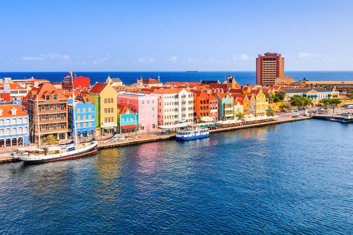 Blick auf Willemstad auf Curacao