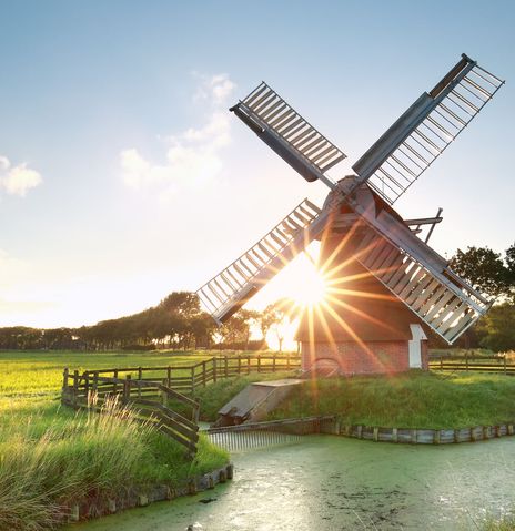 Eine Windmühle in der Niederlande