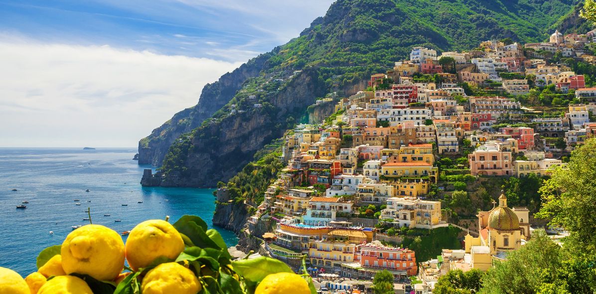 Ausblick von Positano in Italien