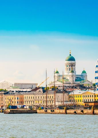 Blick auf die Stadt Helsinki in Finnland