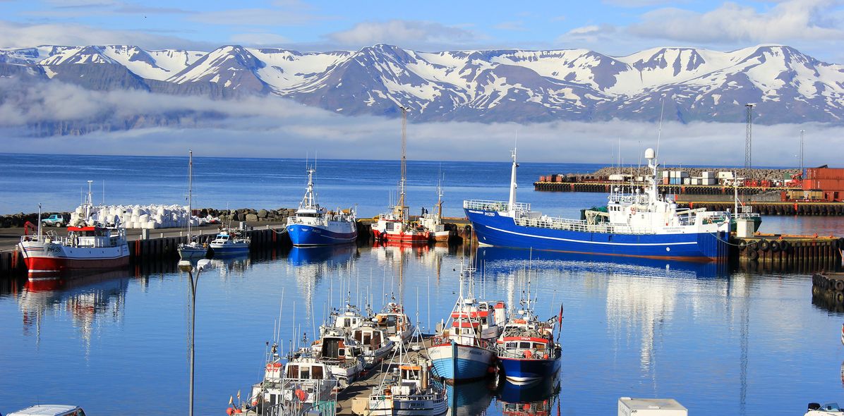 Hafen von Akureyri in Island