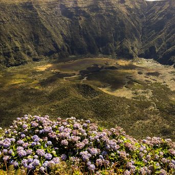 Vulkankrater auf Faial