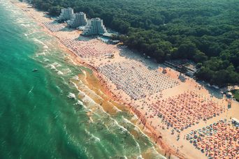 Der Albena Strand in Bulgarien 