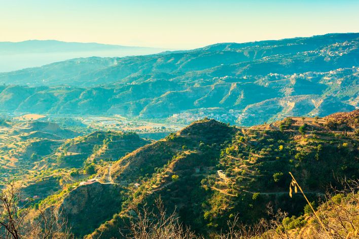 Blick auf den Aspromonte-Nationalpark in Kalabrien