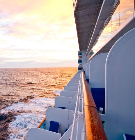 Kreuzfahrtschiff Kabinen Blick auf Meer