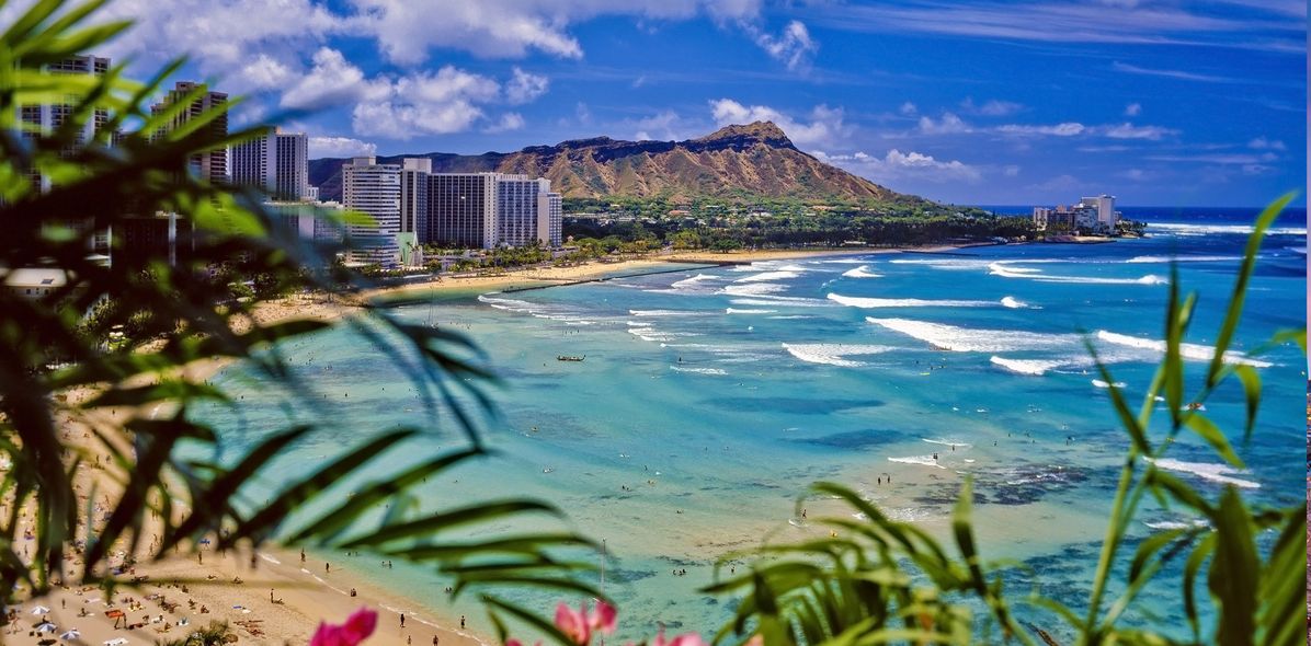 Strand von Honolulu auf Hawaii