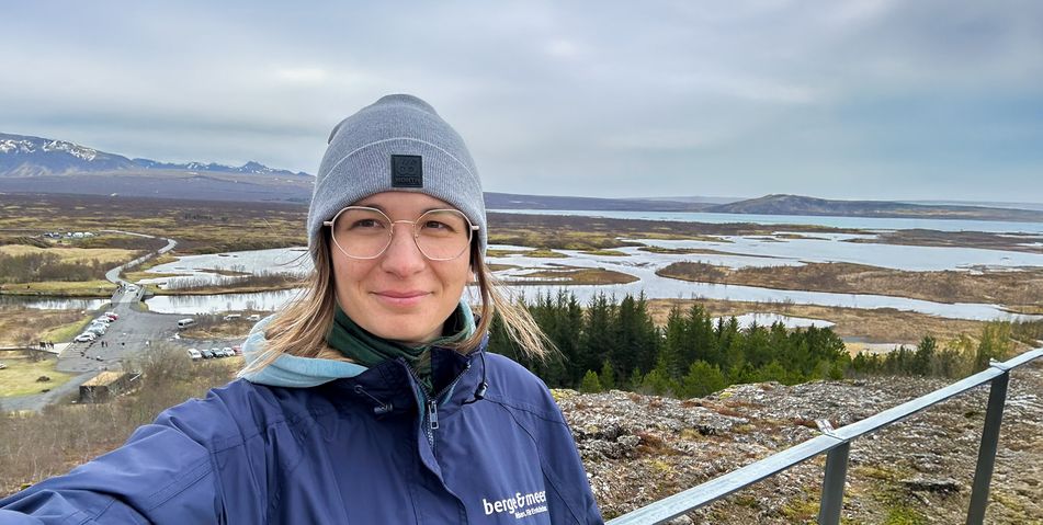 Mitarbeiterin Tina unterwegs in Island