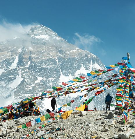 Fahnen auf dem Mount Everest