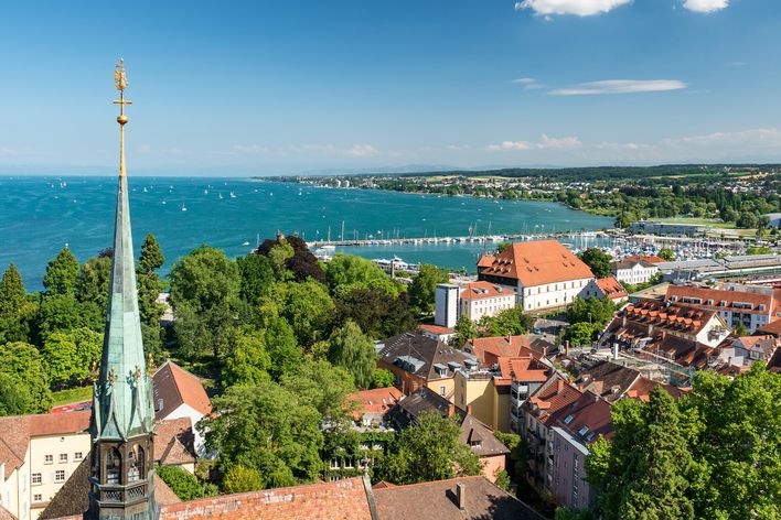 Blick auf die Stadt Konstanz am Bodensee
