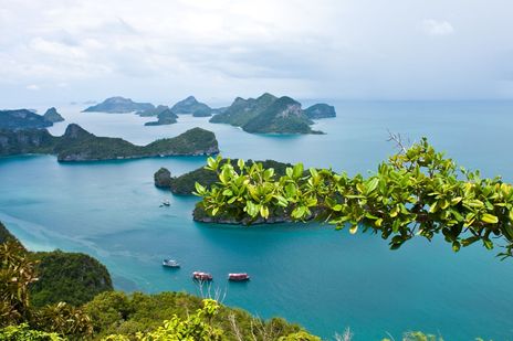 Blick auf die Halong Bucht von Oben