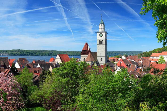 Blick auf die Stadt Überlingen am Bodensee