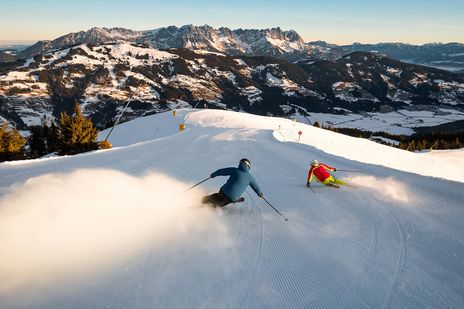 Skiabfahrt am Wilden Kaiser