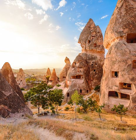 Feenkamine in Kappadokien in der Türkei
