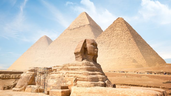 Pyramiden und Sphinx in Ägypten