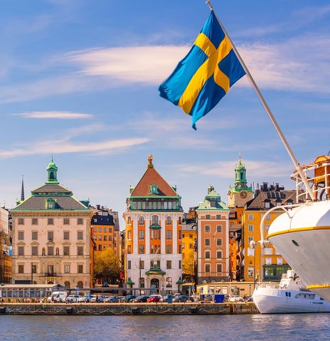 Bunte Häuser in Stockholm