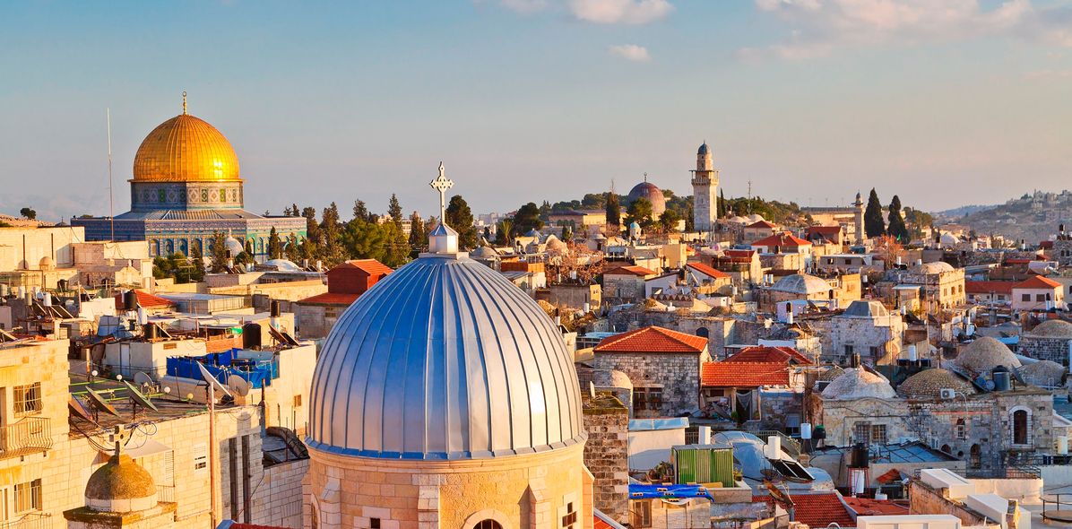 Altstadt von Jerusalem mit Felsendom in Israel