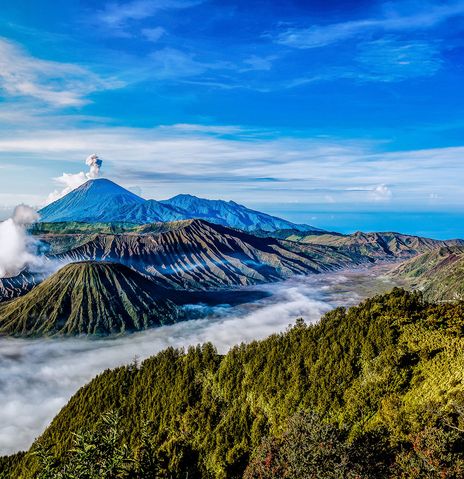 Blick auf Mount Bromo