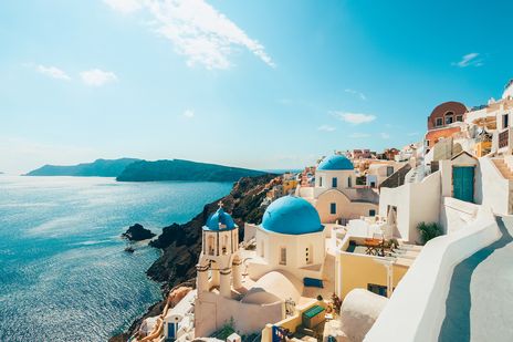 Blick auf Santorini