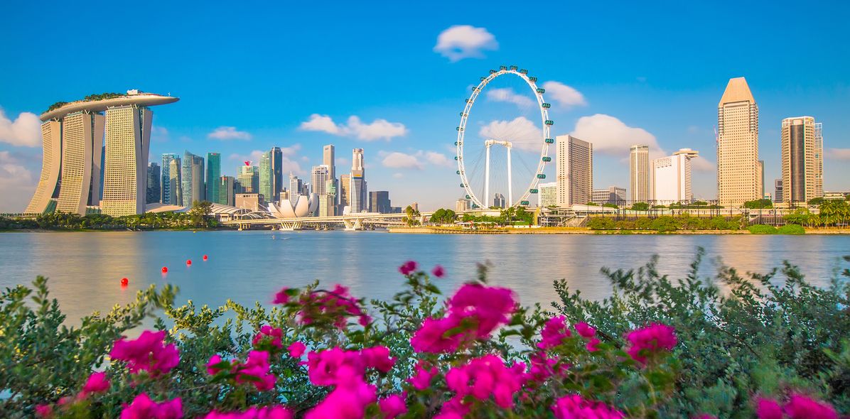 Blick auf Singapur