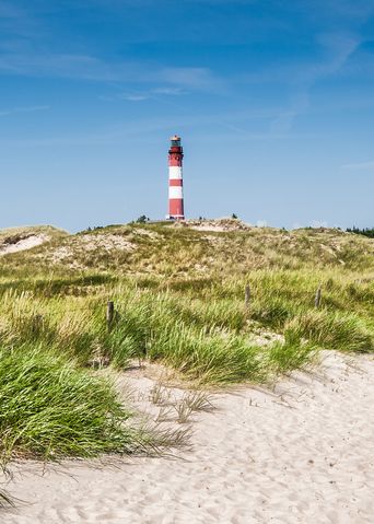 Insel Amrum mit Leuchtturm