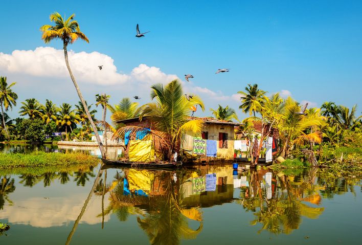 Landschaft von Kerala in Indien