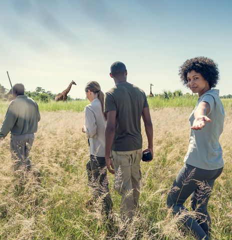 Gruppe bei Safari in Südafrika