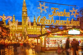 Christkindlmarkt in Wien in Österreich
