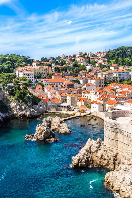 Ausblick auf die Stadt Dubrovnik in Kroatien