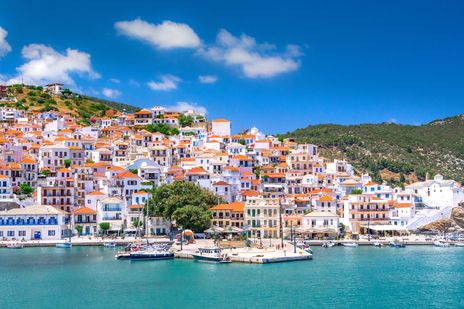 Hafen von Skopelos auf den Griechischen Inseln