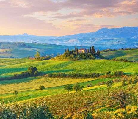 Blick auf die Landschaft der Toskana
