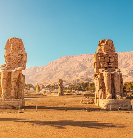 Memnon-Kolosse in Luxor in Ägypten