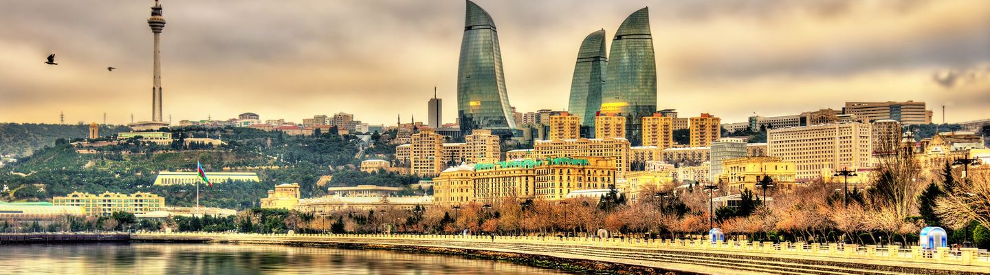 Skyline von Baku in Aserbaidschan