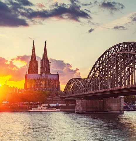 Sonnenuntergang in Köln